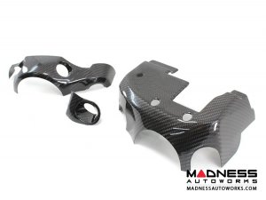 Alfa Romeo 4C Steering Wheel Trim - Carbon Fiber - Shroud Trim Set 